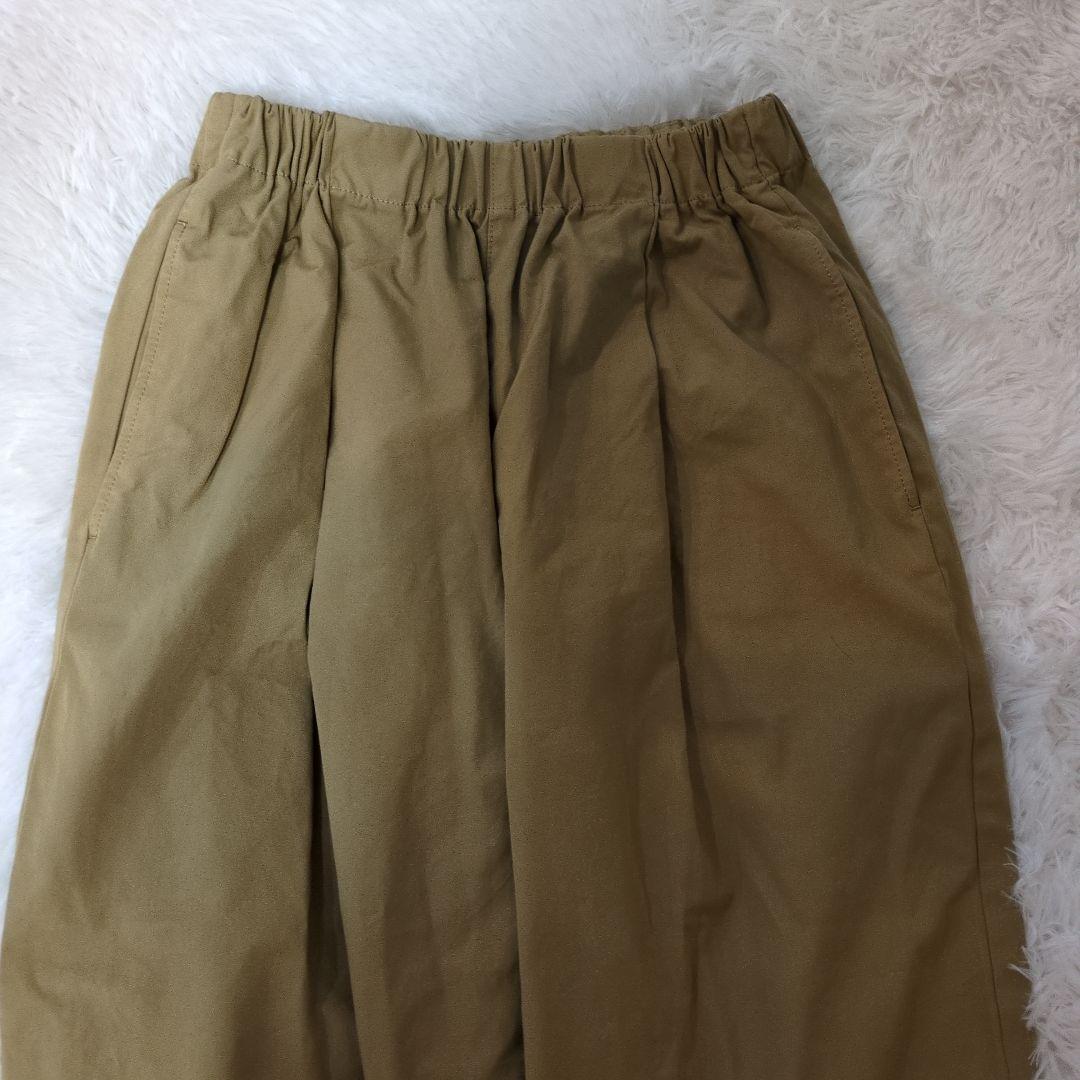 かぐれ　ベージュ コットンクロップドパンツ