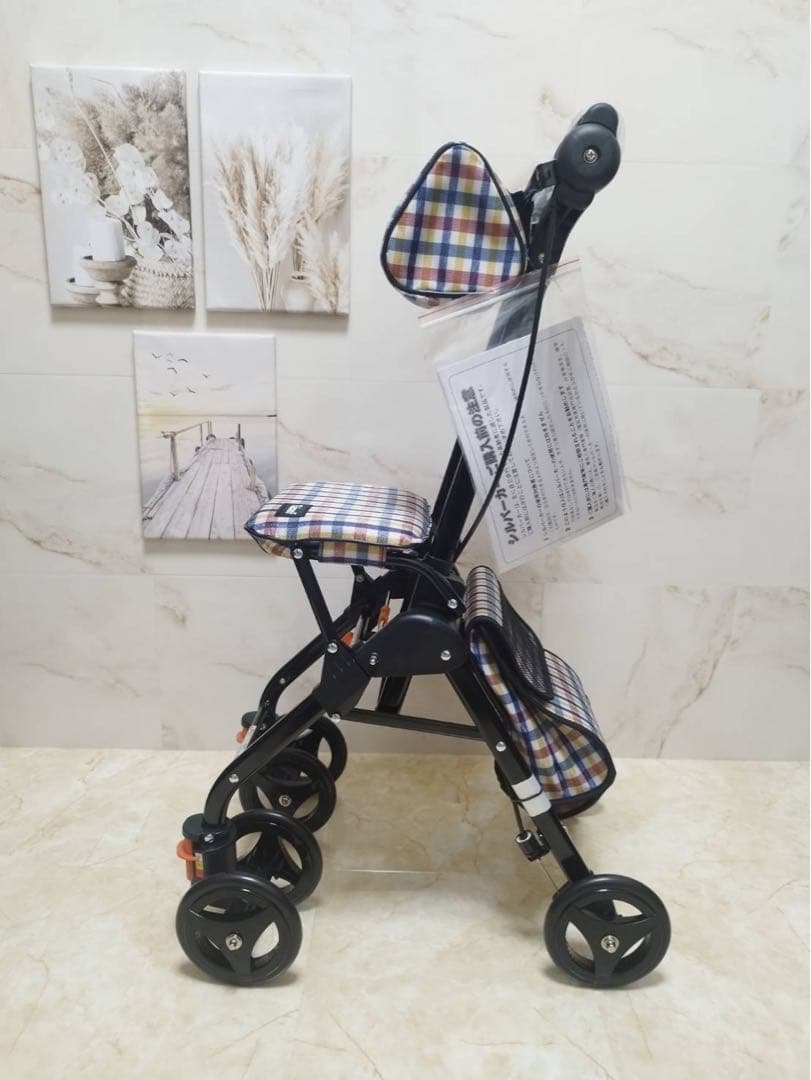 シルバーカー 【幸和製作所】 テイコブ　ナノン　チェックブルー