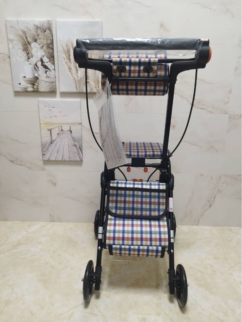 シルバーカー 【幸和製作所】 テイコブ　ナノン　チェックブルー