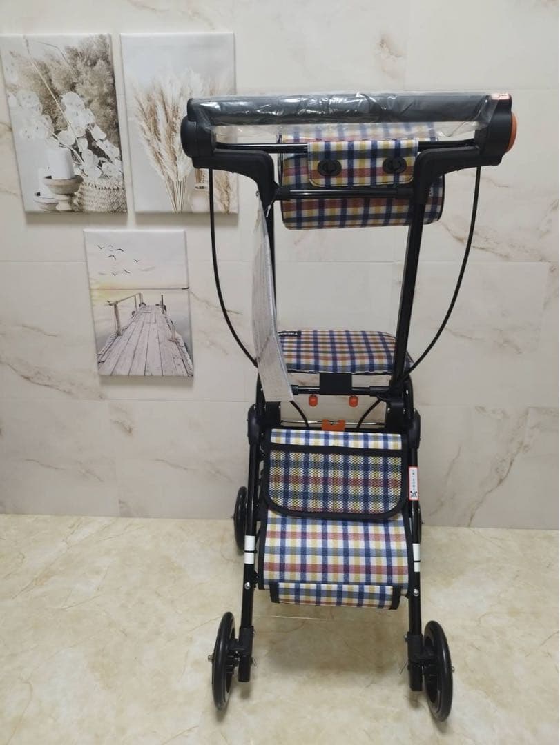 シルバーカー 【幸和製作所】 テイコブ　ナノン　チェックブルー