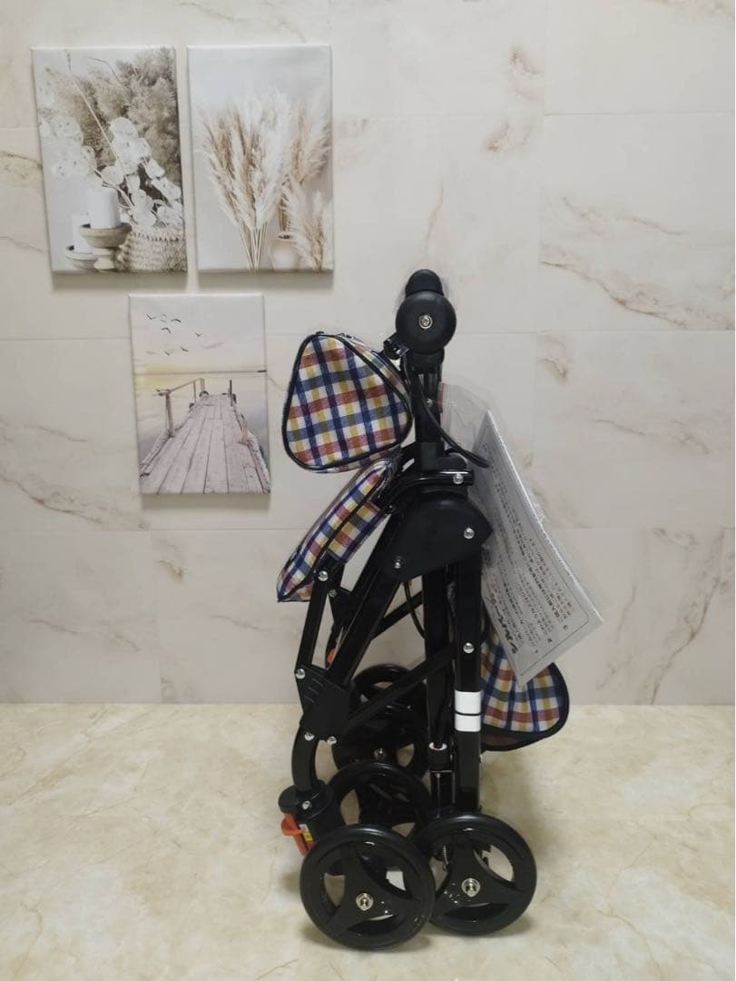 シルバーカー 【幸和製作所】 テイコブ　ナノン　チェックブルー