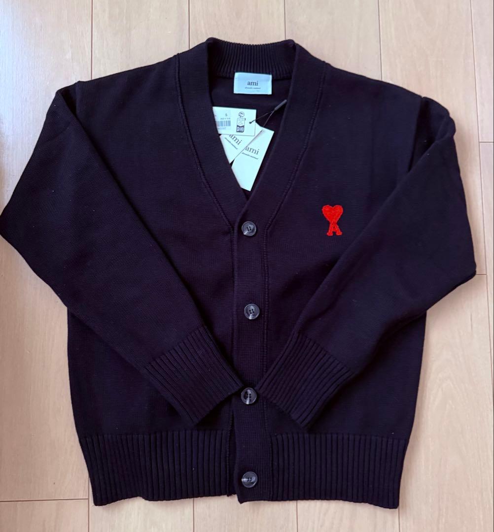 Vネックカーディガン　黒　S