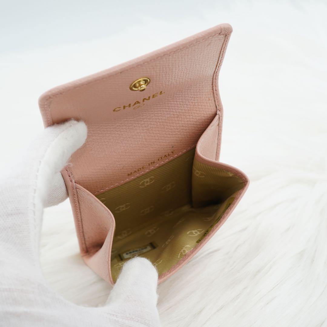 未使用級　CHANEL シャネル　小銭入れ　ゴールド金具　ココマーク　ピンク