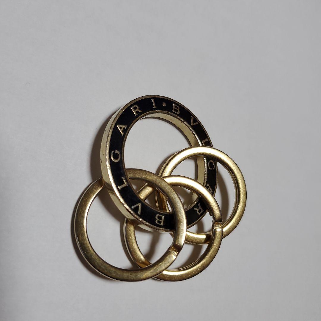 ブルガリ　キーリング　 ゴールド　ブラック