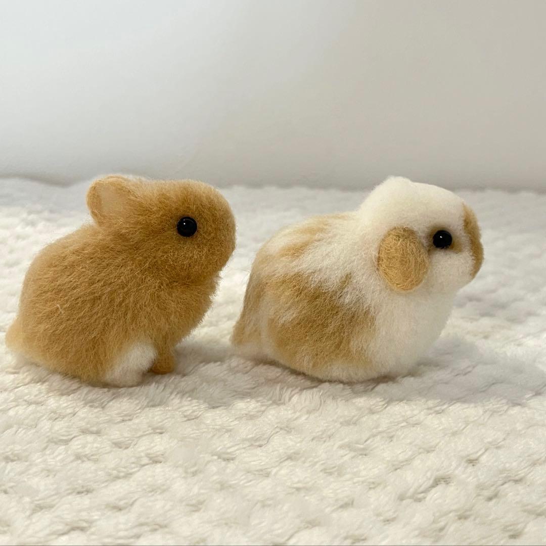 羊毛フェルト 作家様　ハンドメイド　うさぎ 赤ちゃん　2種類セット