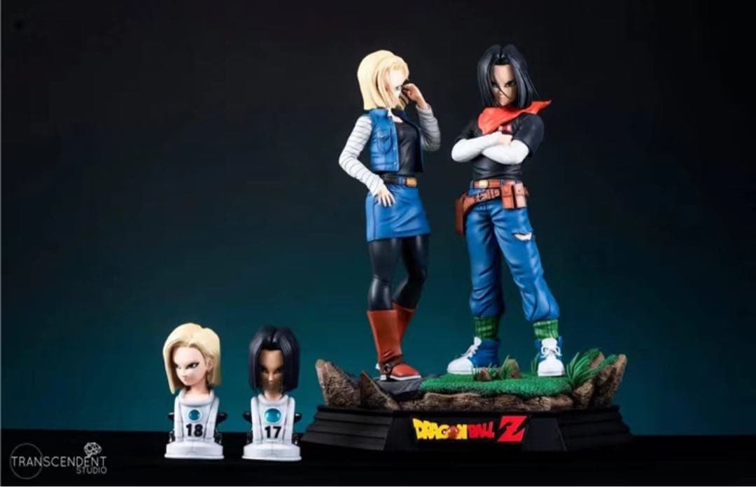 ドラゴンボール 人造人間18号17号 ガレキ ガレージキット スタチュー X①