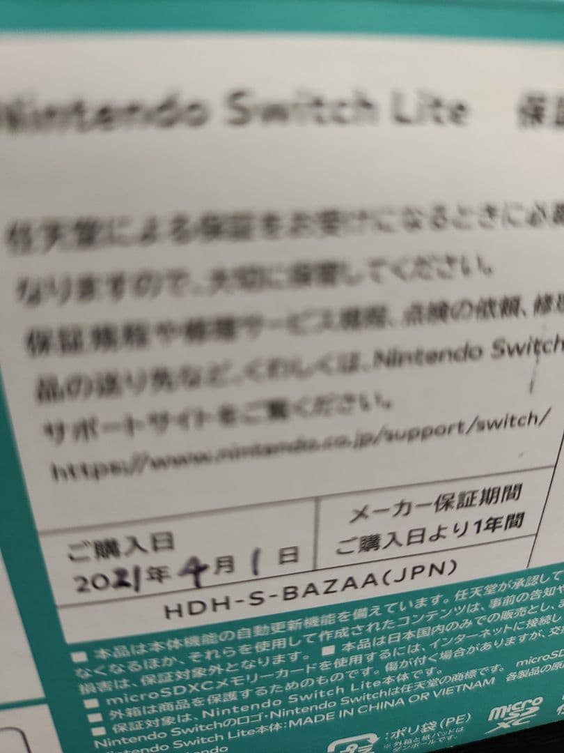 Nintendo Switch Lite ターコイズ ※動作確認済