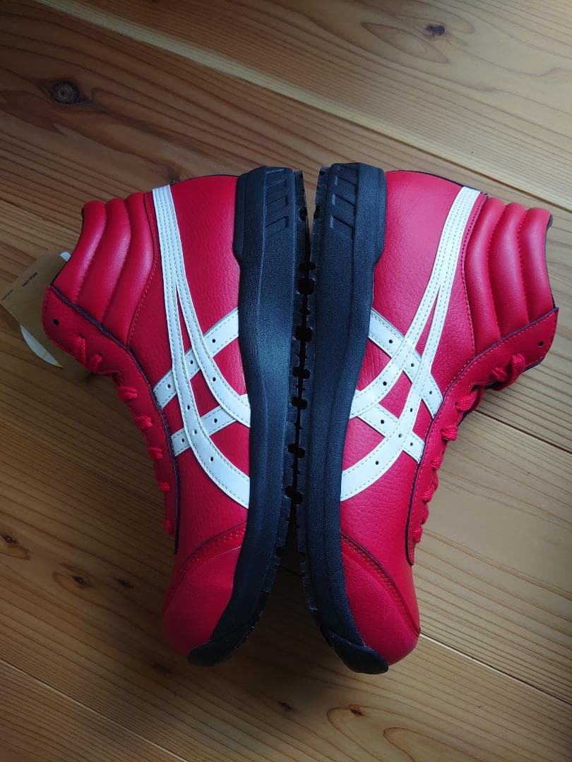 アシックス 安全靴 ウィンジョブ CP701 クラシックレッド×ホワイト 27