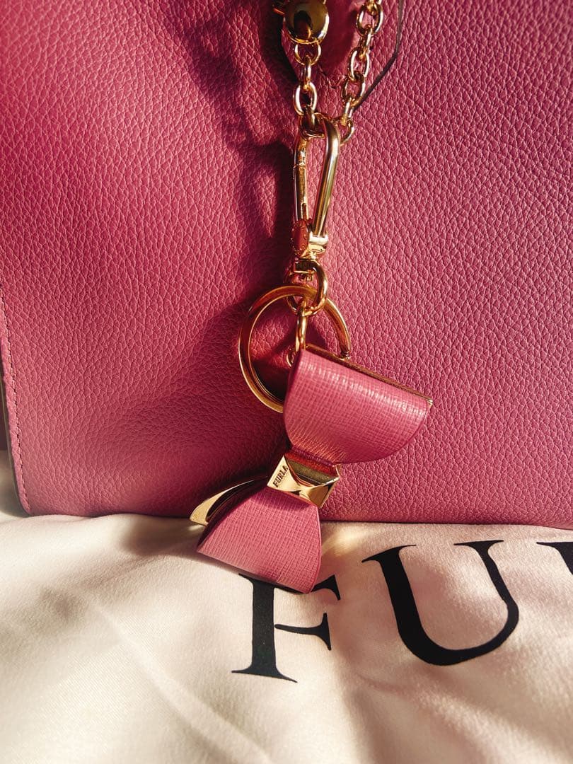 FURLA／2way ハンドバッグ／ピンク