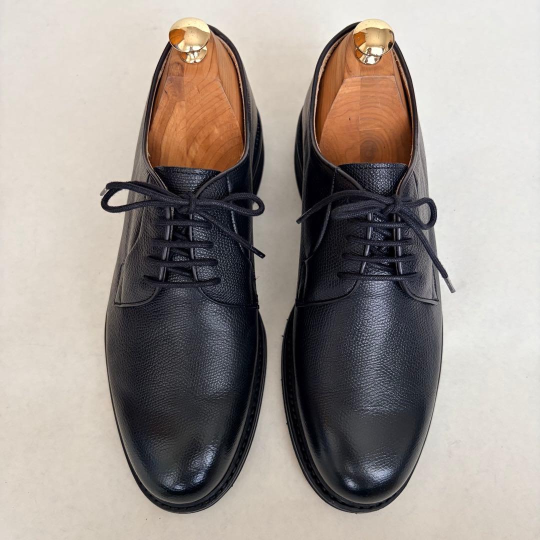 【極美品】berwick バーウィック3680 6 1/2プレーントゥ 黒 シボ