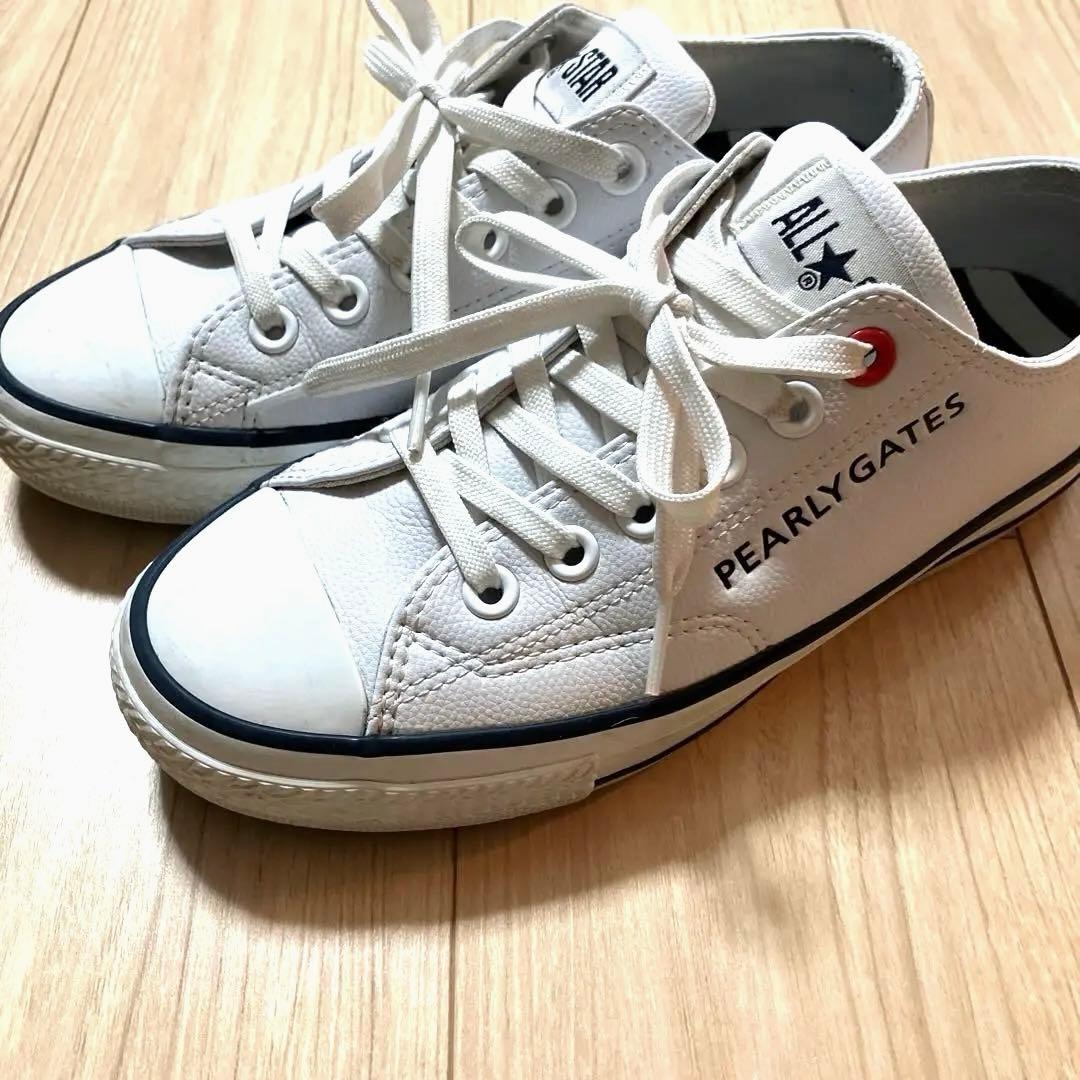 【23.5cm】PEARLY GATES CONVERSE ゴルフシューズ 白
