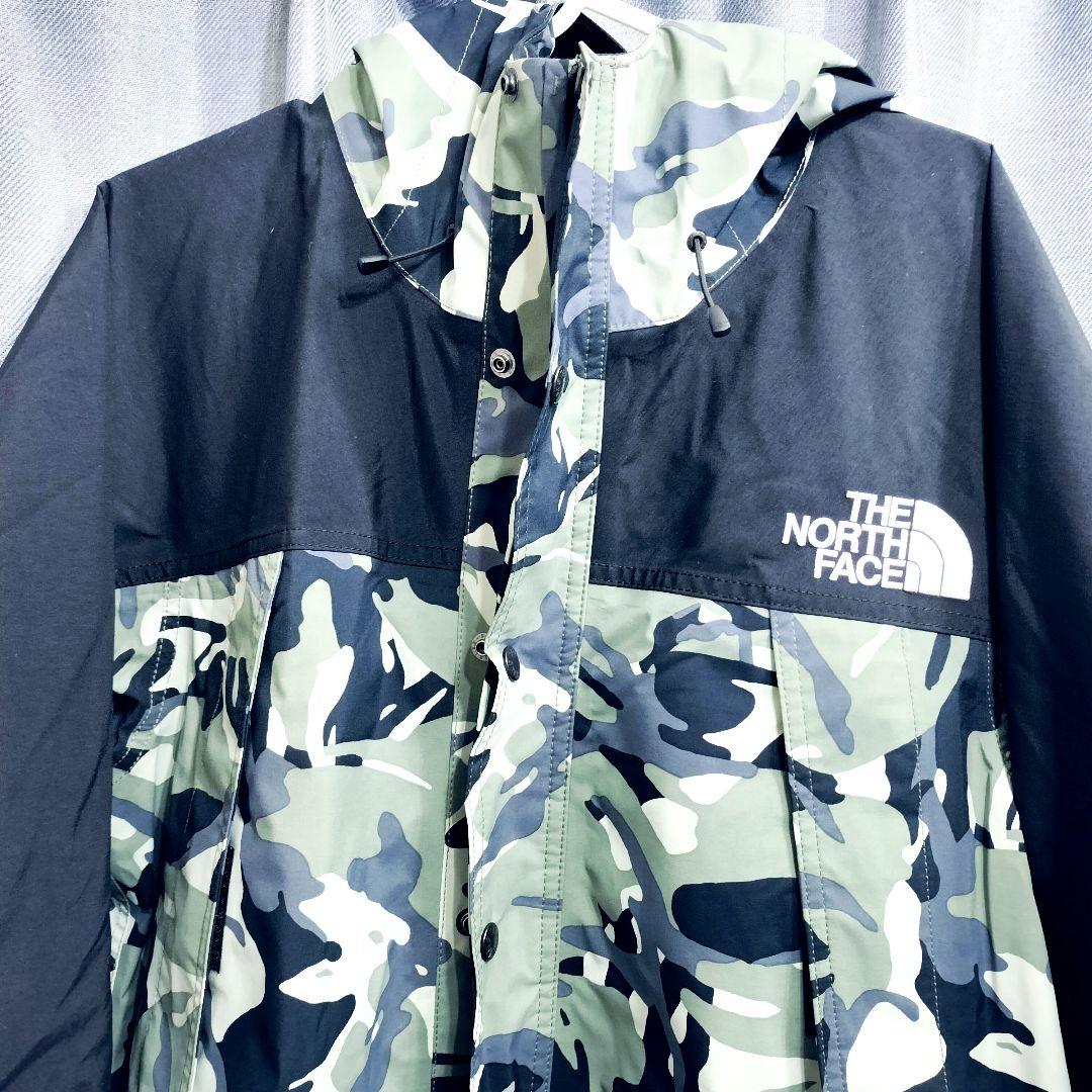 【ノースフェイス】ノベルティマウンテンライトジャケットカモフラ柄 ゴアテックス