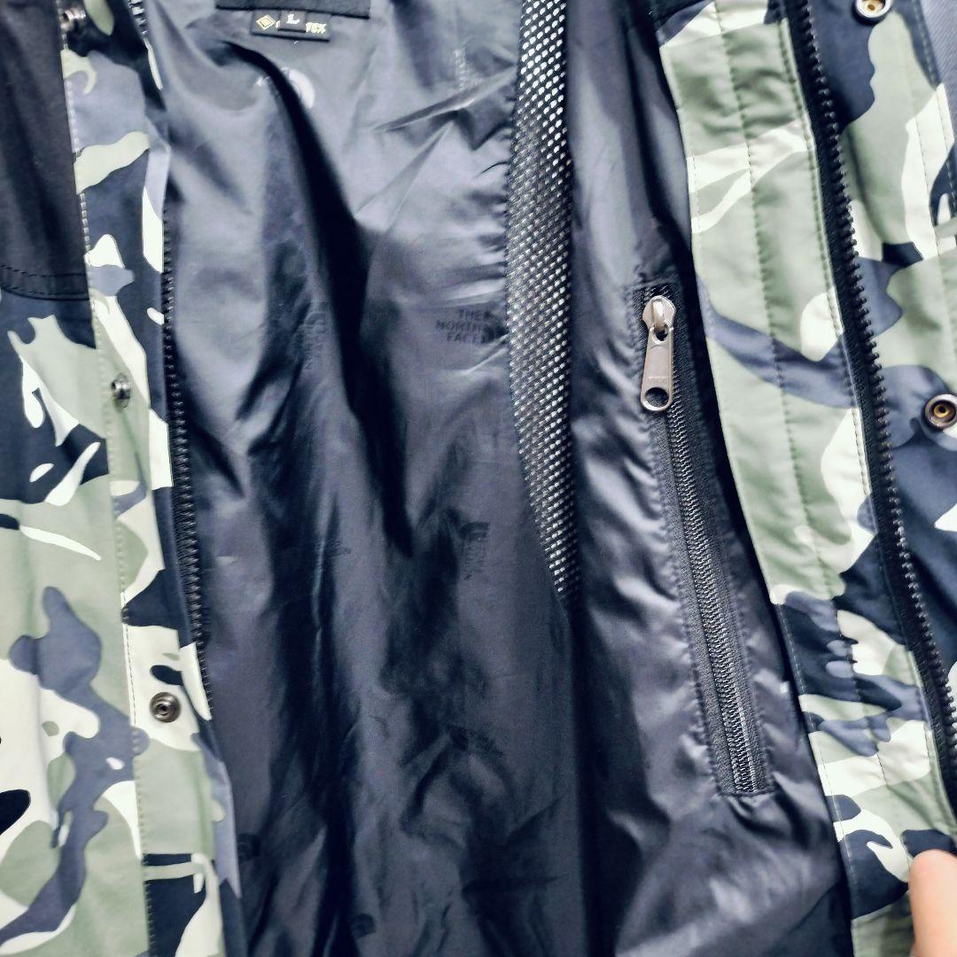 【ノースフェイス】ノベルティマウンテンライトジャケットカモフラ柄 ゴアテックス