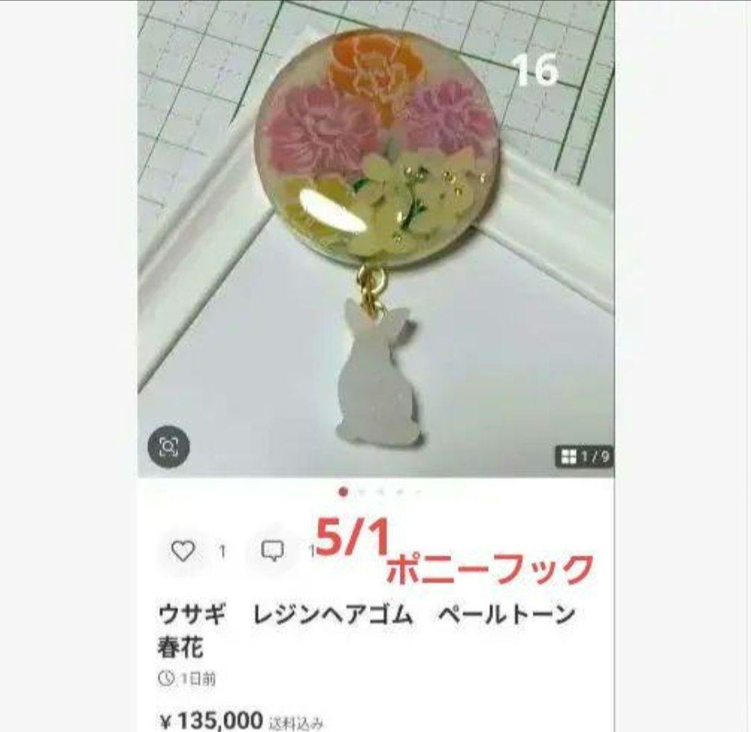 ひまうい様　5.1 猫　レジンヘアゴム　横　夜明け　彩雲を纏う