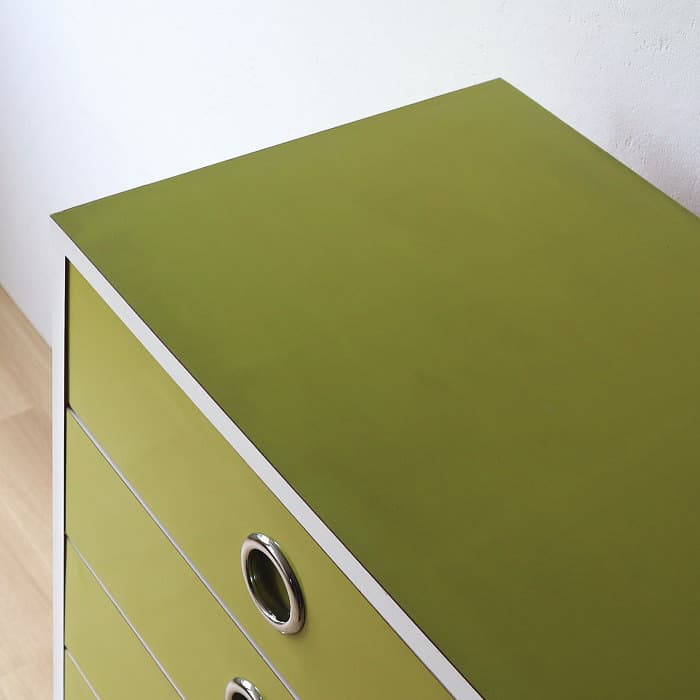 アンティーク レトロポップ 7段 チェスト 昭和レトロ スペースエイジ グリーン