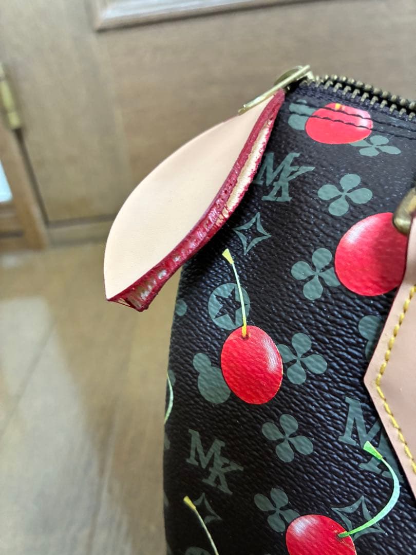 M*i様 モノグラム　チェリー柄　バッグ ミッキー　レトロ　レア　未使用　訳あり