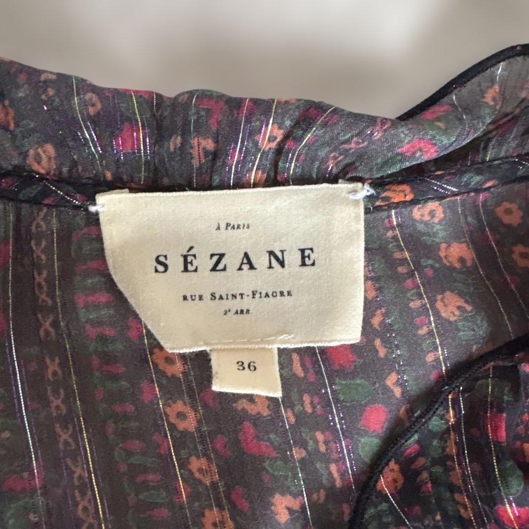 SÉZANE フリル付き花柄シャツ 36