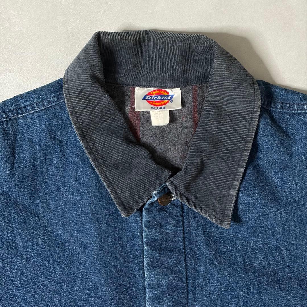 【希少・美品】USA製 80s Dickies デニム カバーオール 濃紺 XL