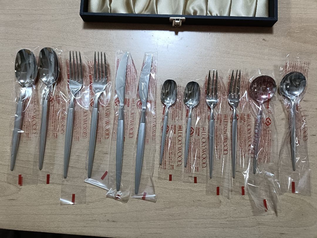 LUCKYWOOD カトラリーセット ステンレス