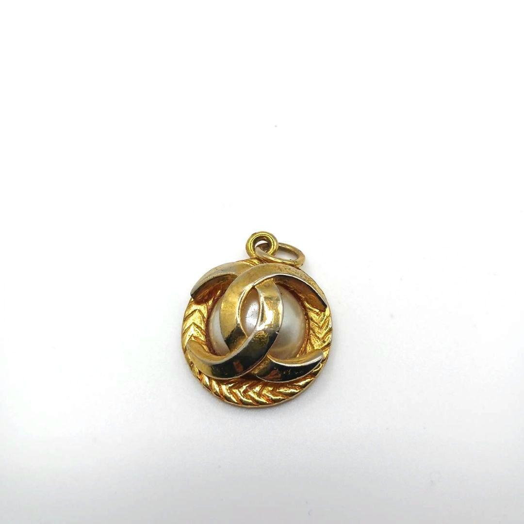 【正規品】シャネル ペンダントトップ ココマーク パール ゴールド ヴィンテージ