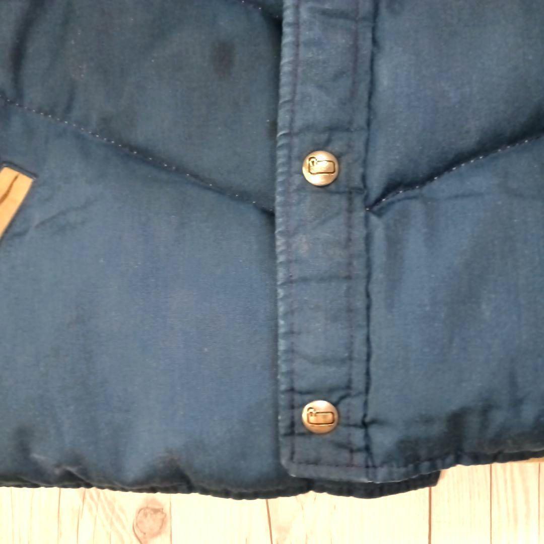 70sタグ■Woolrich ウールリッチ　ダウンベストメンズLサイズ　ブルー青