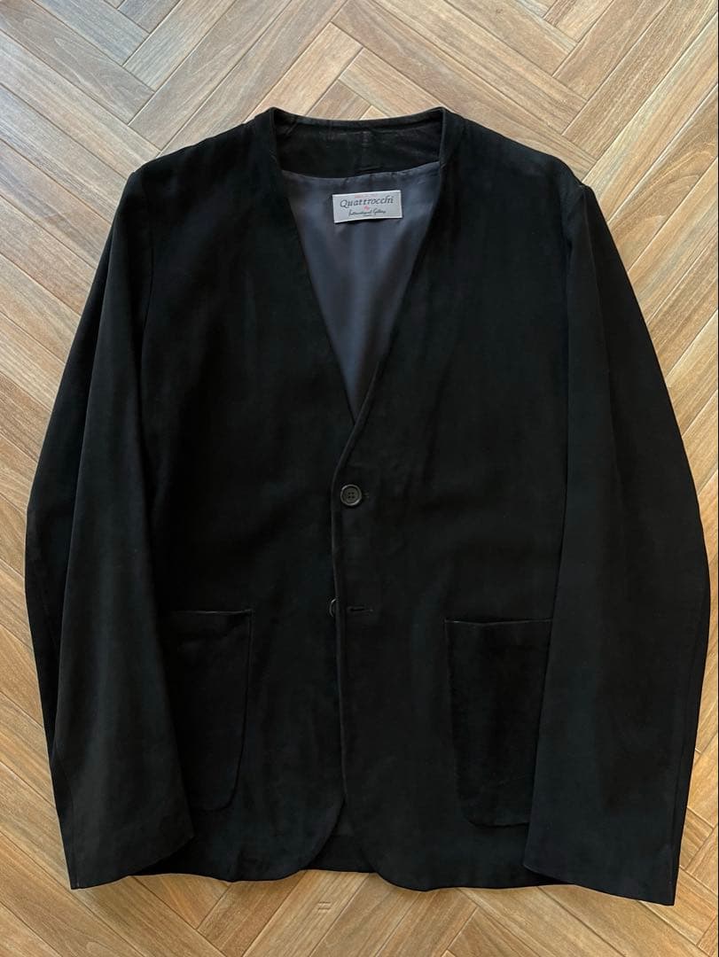 QUATTROCCHI ゴートスエード ノーラペル ジャケットサイズ48