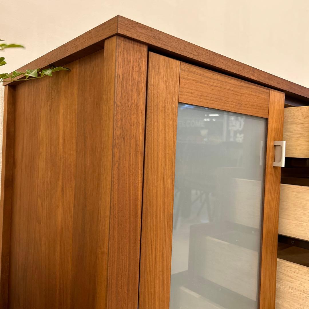 アウトレット★モダンなサイドボード キャビネット ウォールナット