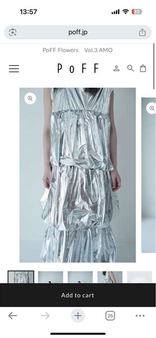 ワンピース PoFF llic balloon tiered dress