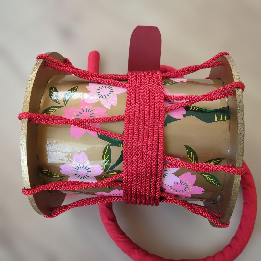 日本舞踊　小道具　金鞨鼓（きんかっこ）と振り鼓（ふりつづみ）のセット