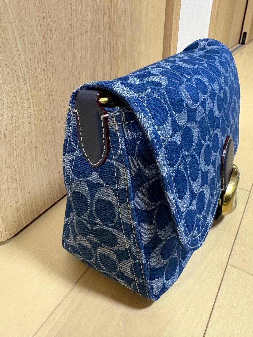 Coach デニムブルー ショルダーバッグ ZB0046