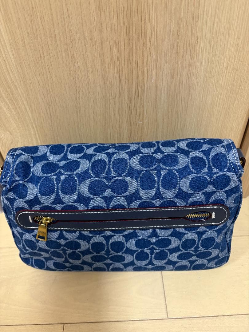 Coach デニムブルー ショルダーバッグ ZB0046