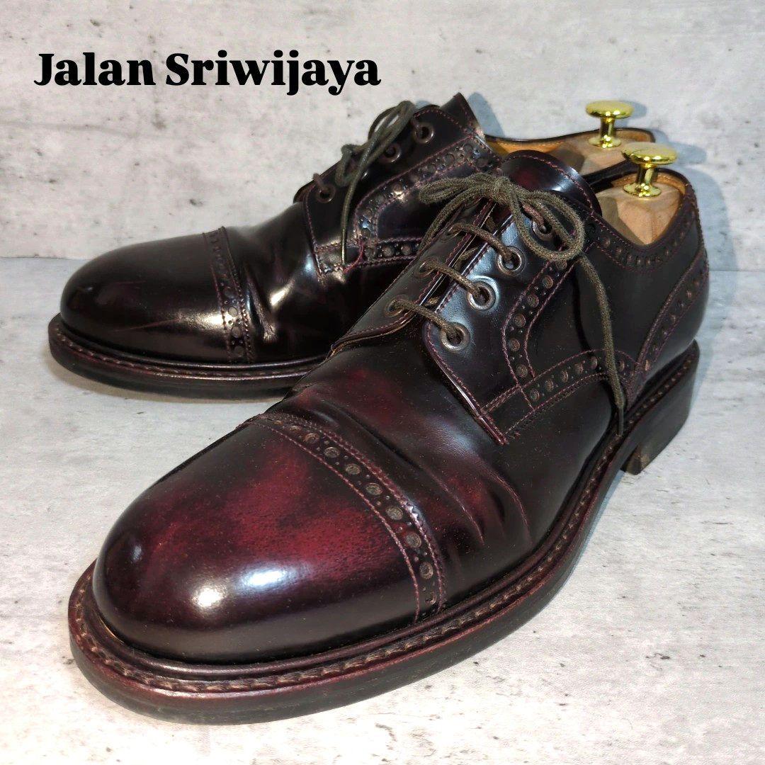 【Jalan Sriwijaya】ストレートチップ☆バーガンディ☆ダイナイト