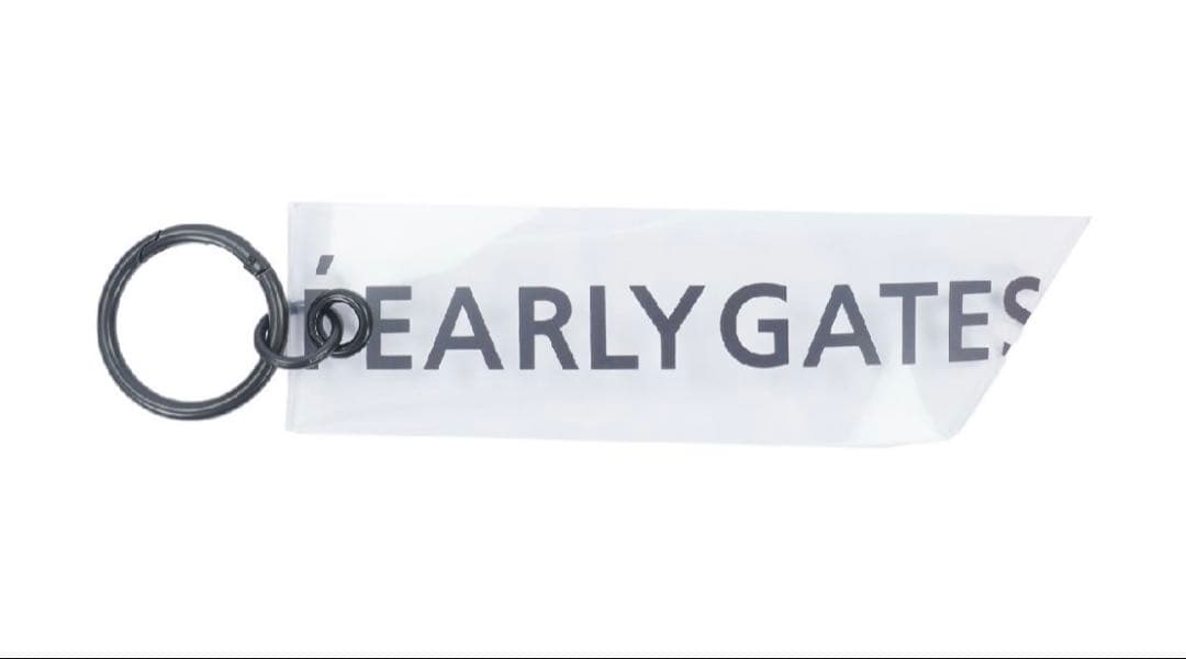 極美品 パーリーゲイツ ゴルフバッグ オレンジ ロゴチャーム付きカートバッグ