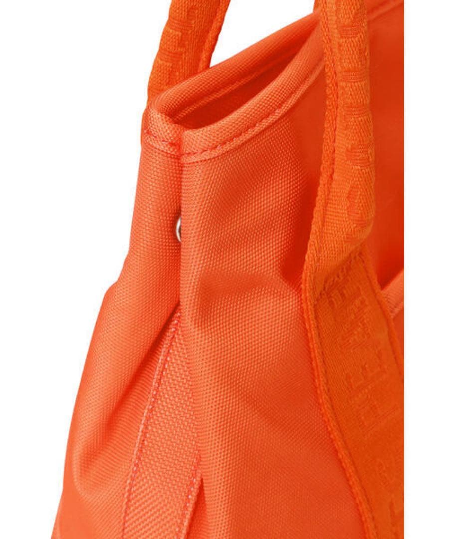 極美品 パーリーゲイツ ゴルフバッグ オレンジ ロゴチャーム付きカートバッグ