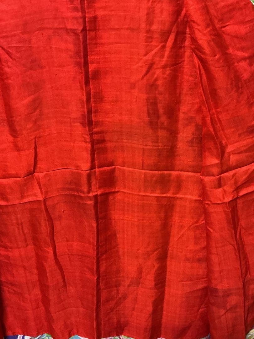 【アンティーク・大正ロマン】鮮やかな総柄の長襦袢　正絹　希少　A511