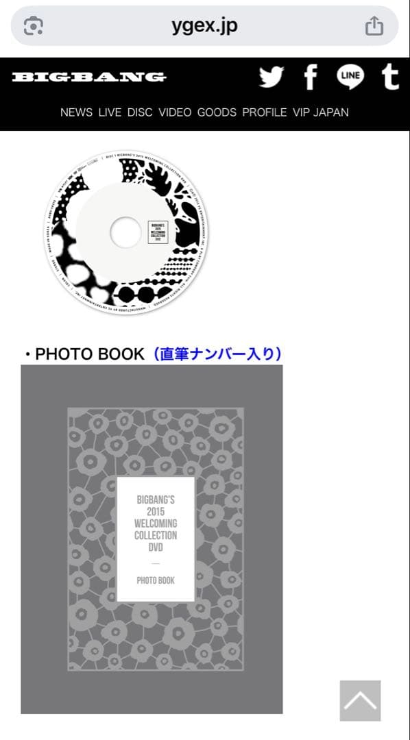 【G-DRAGON 直筆ナンバー入り 300番台】BIGBANG'S 2015