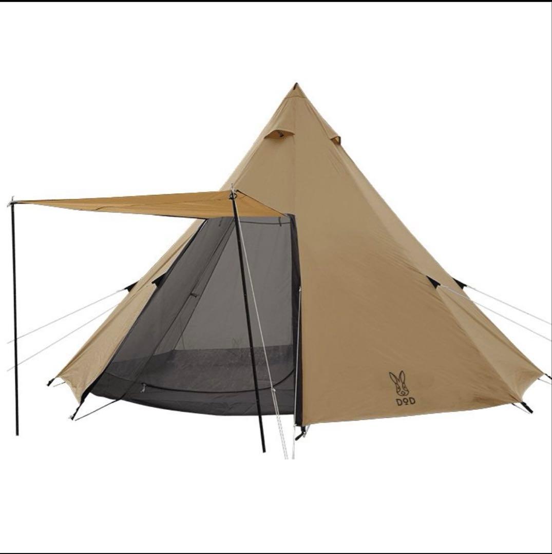 dodワンポールテントＬ・別売グランドシート・跳ね上げ用ポール付属・未使用品☆