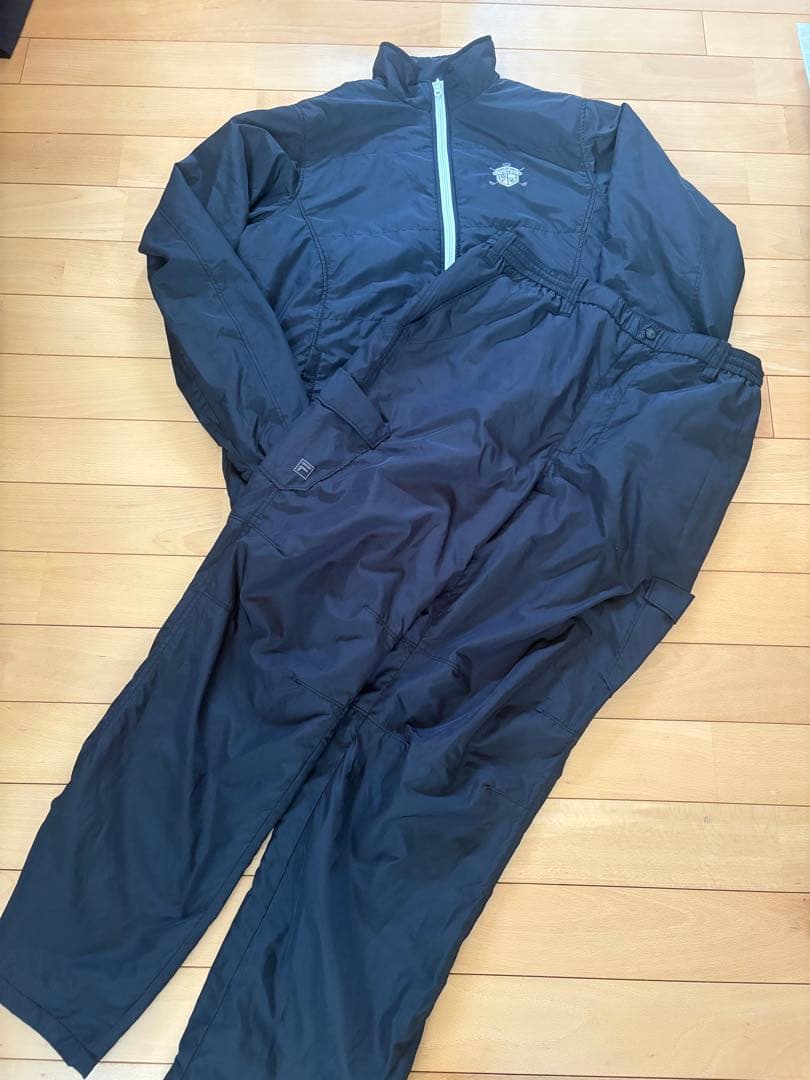FILA GOLF ブラック　ジャケット　パンツ　セット　LLサイズ