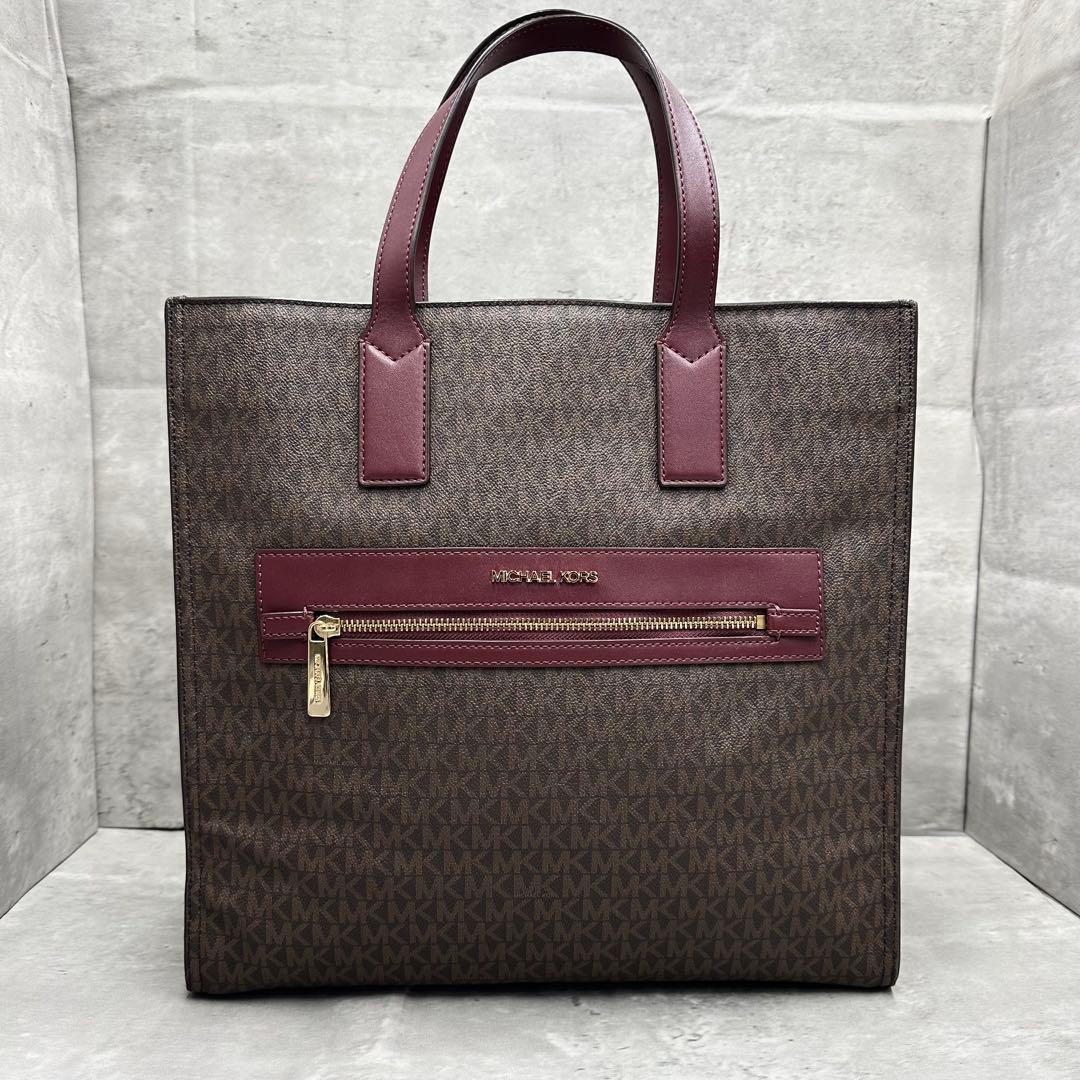 未使用級✨ マイケルコース モノグラム 総柄 2way トートバッグ A4◎