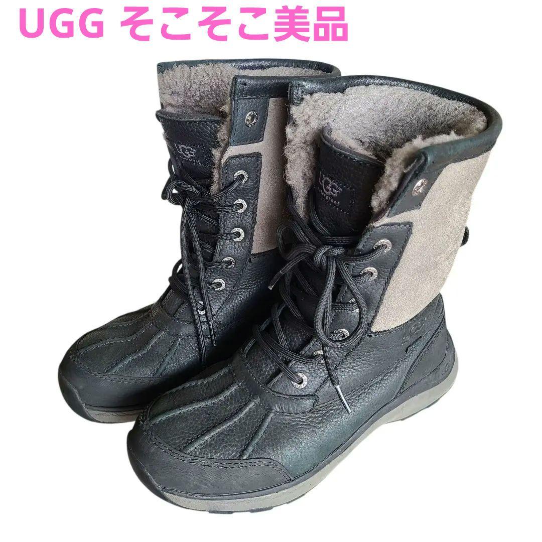 ★UGG アグ★ファー付きレザーブーツ★アディロンダックIII★24㎝★