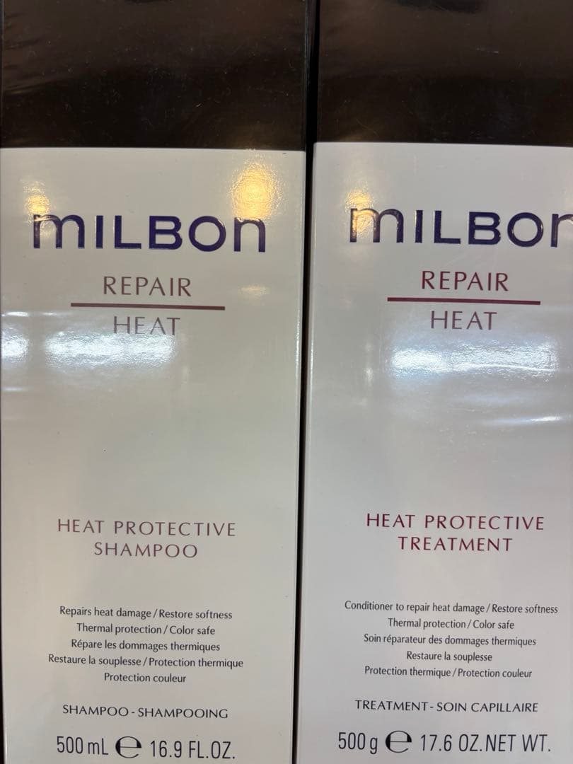 グローバルミルボン リペアヒート シャンプートリートメント500mlボトルセット