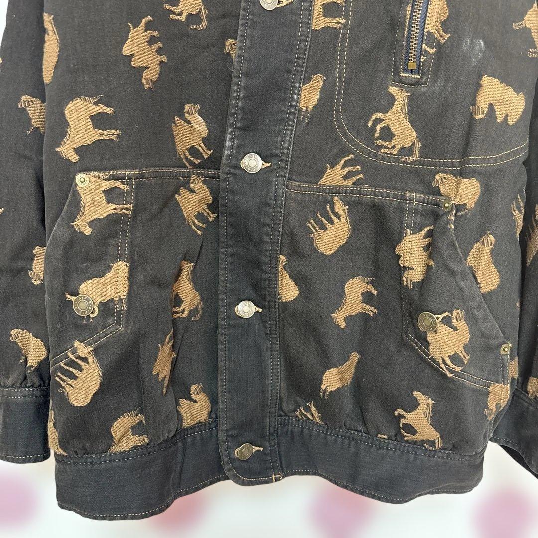 フラボア セットアップ　動物柄デニムジャケット