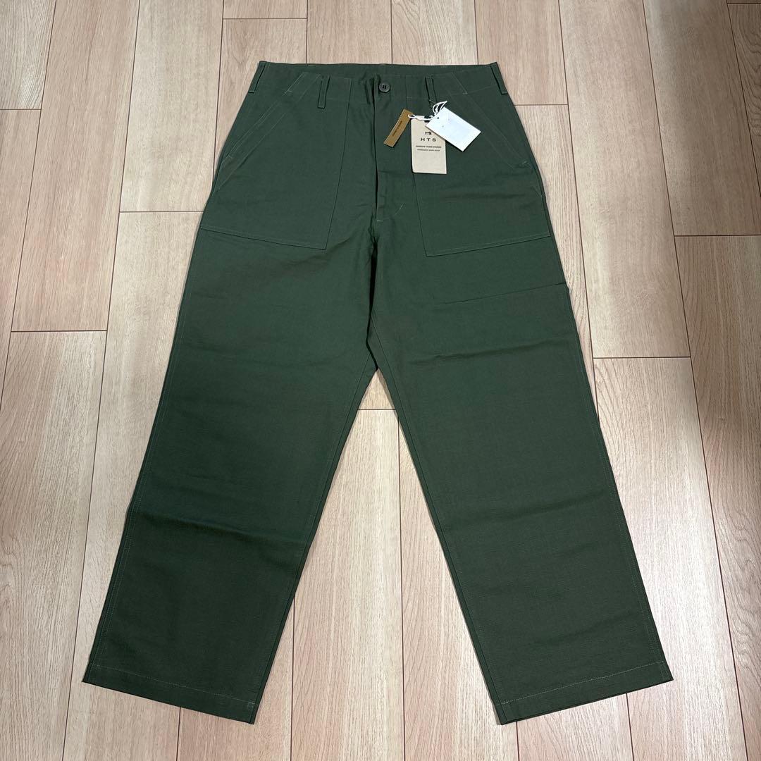 HTS リップストップ ベイカーパンツ オリーブ 44
