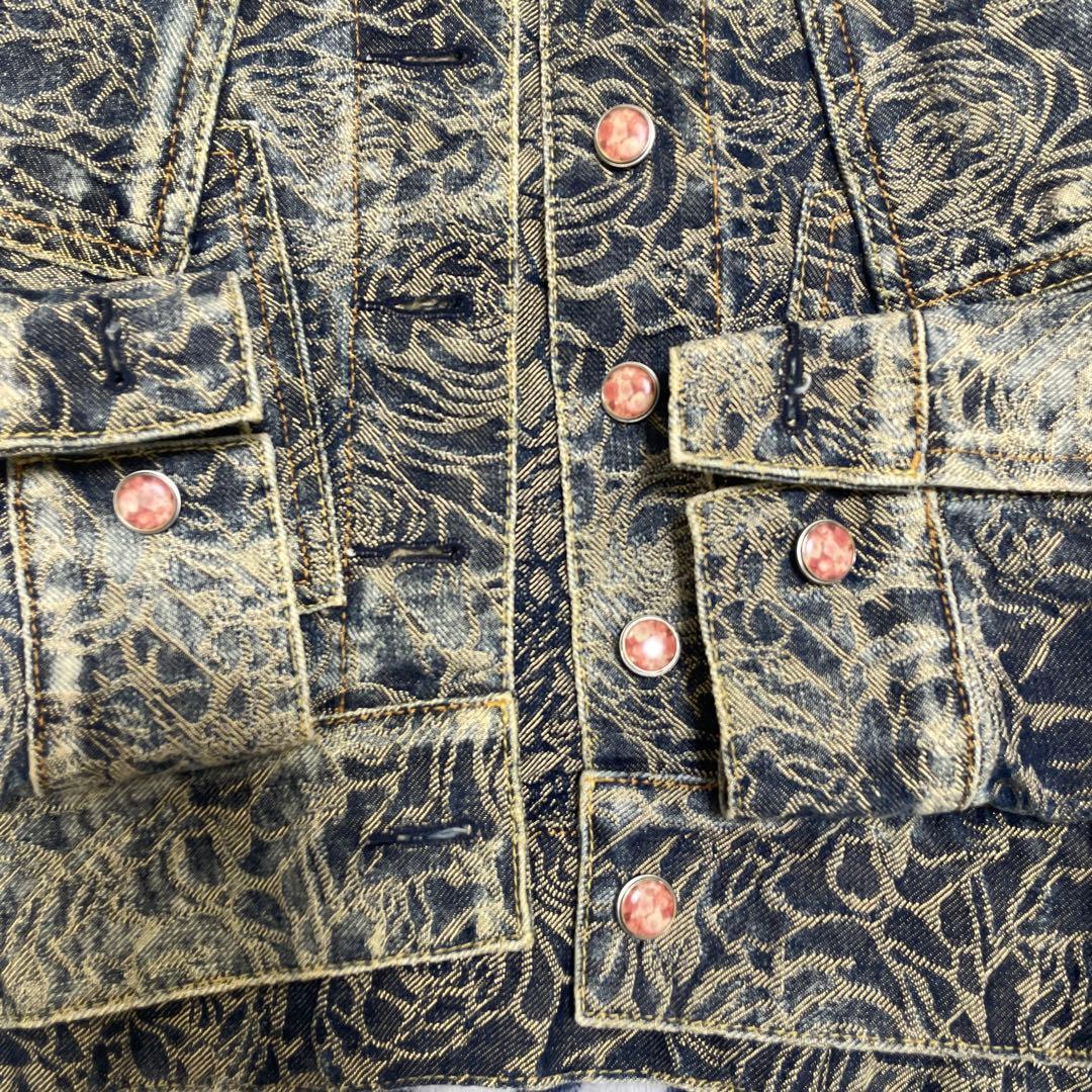 美品　ISSEY MIYAKE 花柄デニムジャケット