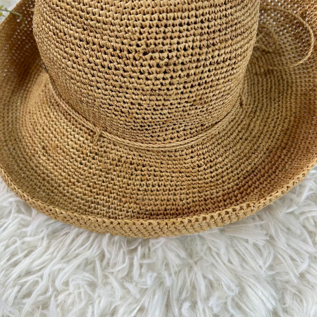 美品★ヘレンカミンスキー ハット ライトブラウン ストローハット ｂ