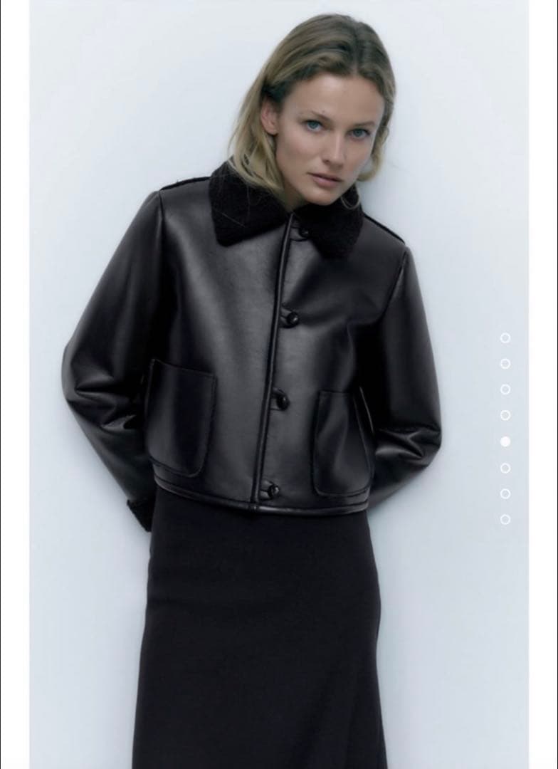 ZARA レザージャケット　ブラック