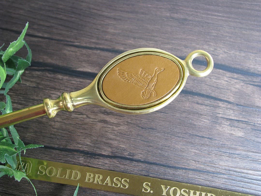 【デッドストック】吉田三郎商店真鍮ロング靴べら♪シューホーンソリッドブラス148