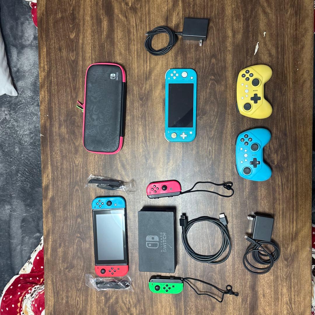 ジャンク Switch 本体➕Switch lightワイヤレスコントローラー