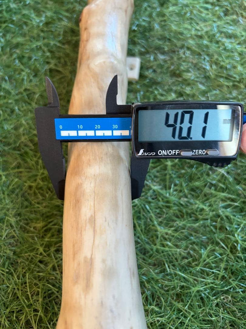 流木　ドアハンドル　ドアノブ　取手　長さ68cm　曲がり　白　#1