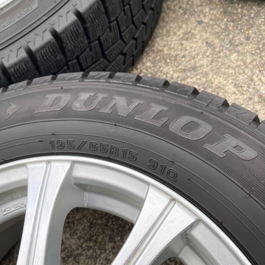 ◇中古溝有りダンロップ195/65R15スタッドレスセット セレナc25、c26